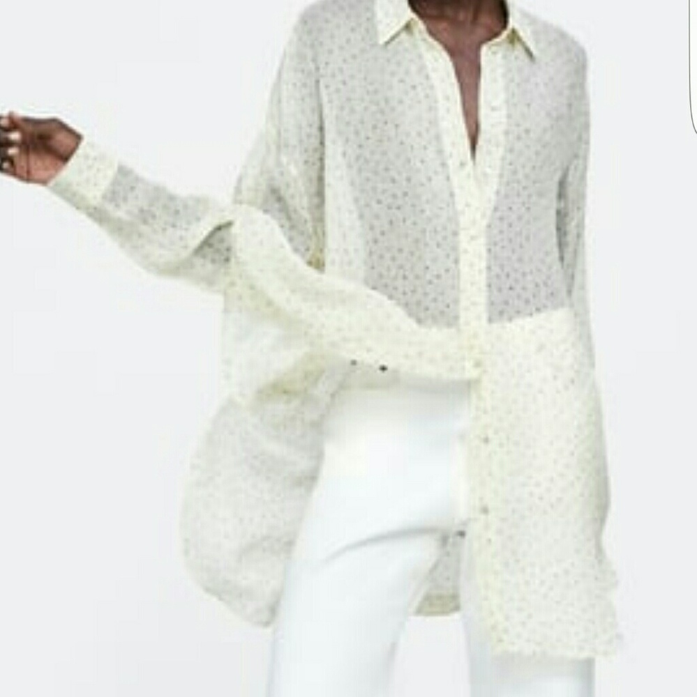Polka dot long shirt